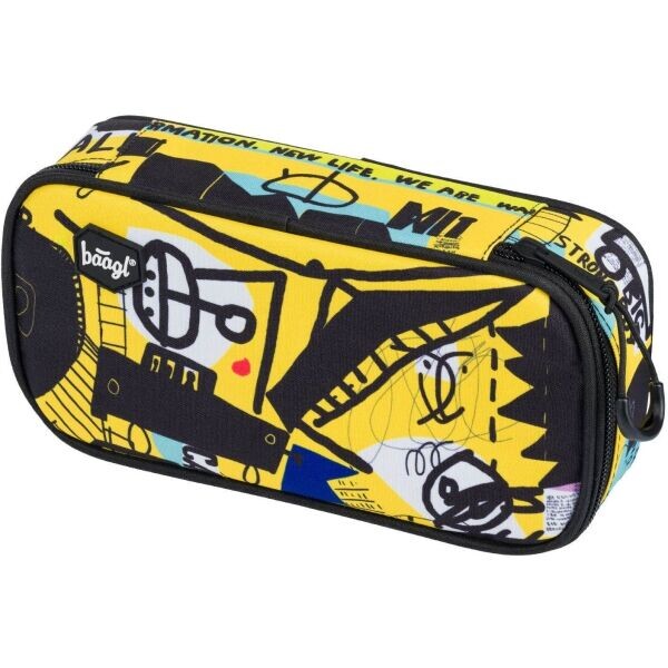 BAAGL ETUE SKATE STREET ART Školní penál, žlutá, velikost