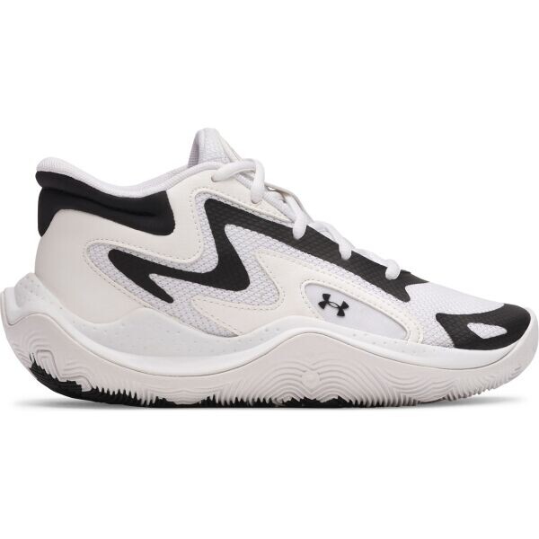 Under Armour GS JET 25 Dětská basketbalová obuv, bílá, velikost 39