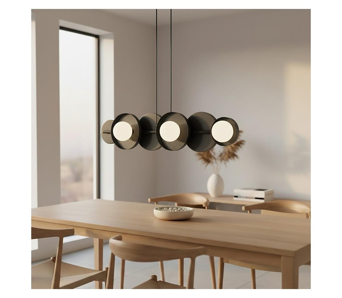 EMIBIG Lustr na lanku MODEL 6xG9/8W/230V černá 1486/6