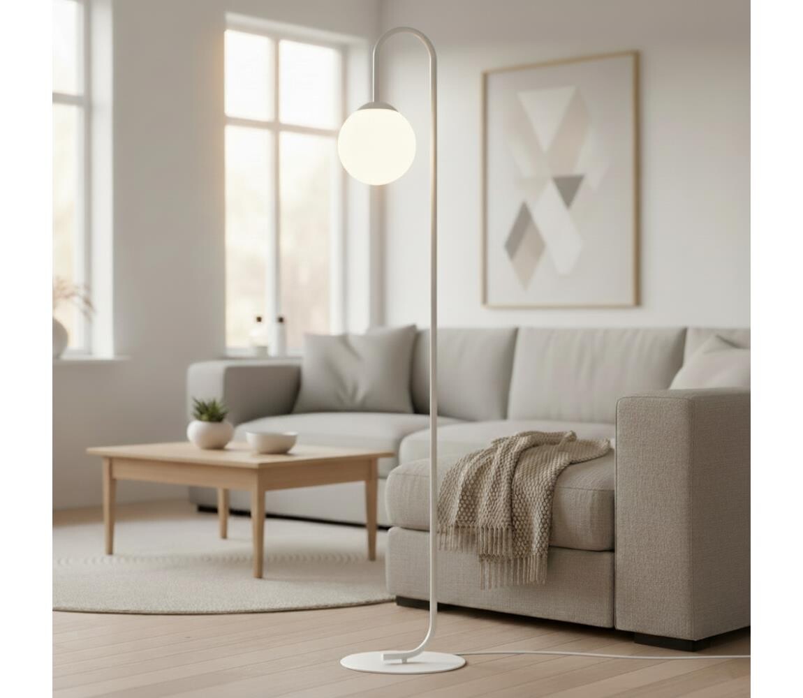 EMIBIG Stojací lampa FLOR 1xE14/10W/230V bílá 1498/LP1