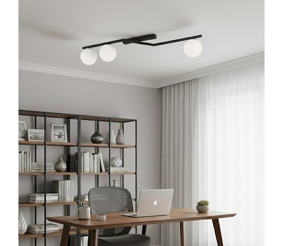 EMIBIG Stropní svítidlo NATON 3xE14/10W/230V černá/bílá 1508/3