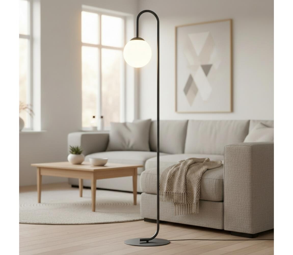 EMIBIG Stojací lampa FLOR 1xE14/10W/230V černá 1495/LP1