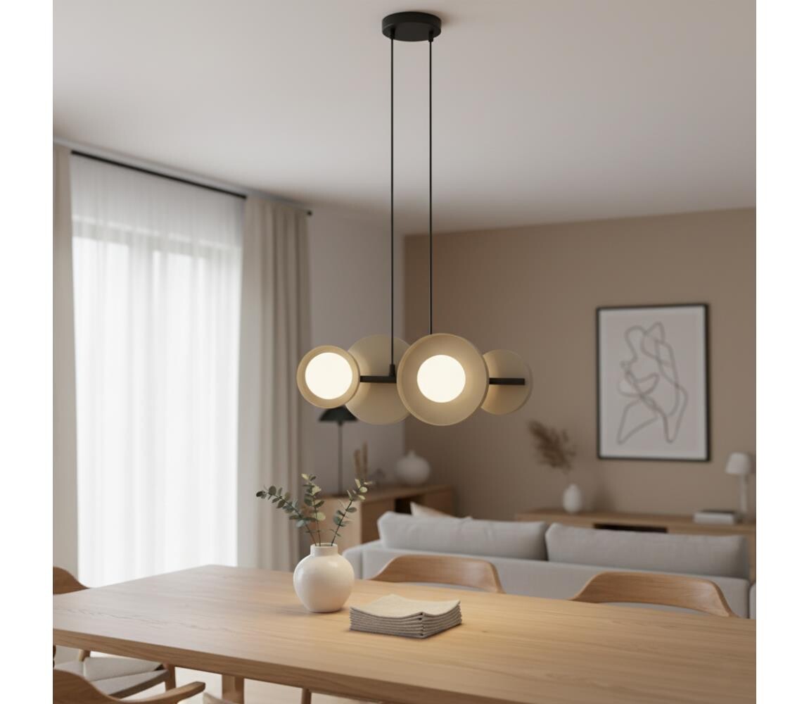 EMIBIG Lustr na lanku MODEL 4xG9/8W/230V béžová 1488/4