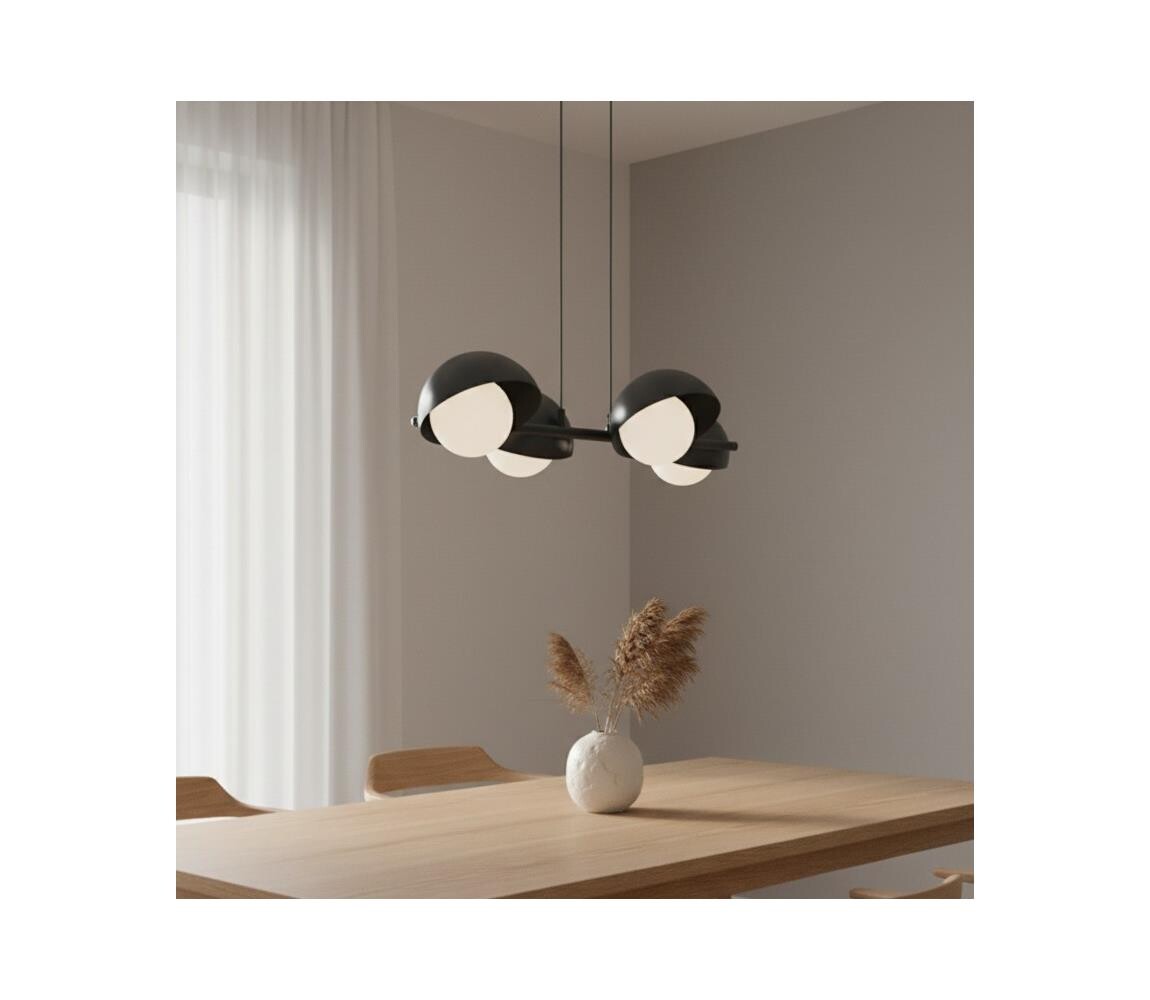 EMIBIG Lustr na lanku BOOM 4xG9/8W/230V černá 1589/4