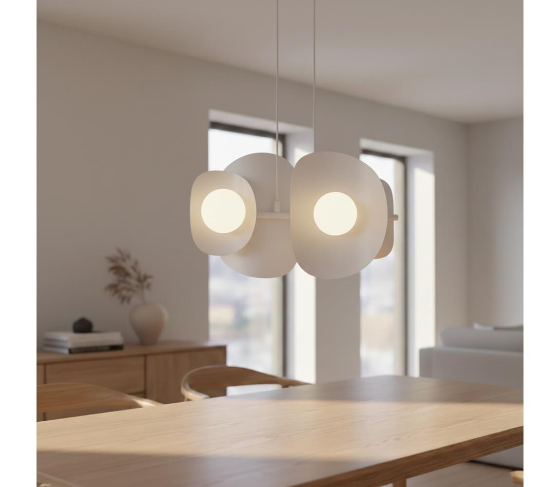 EMIBIG Lustr na lanku ELEMENTI 4xG9/8W/230V bílá 1492/4