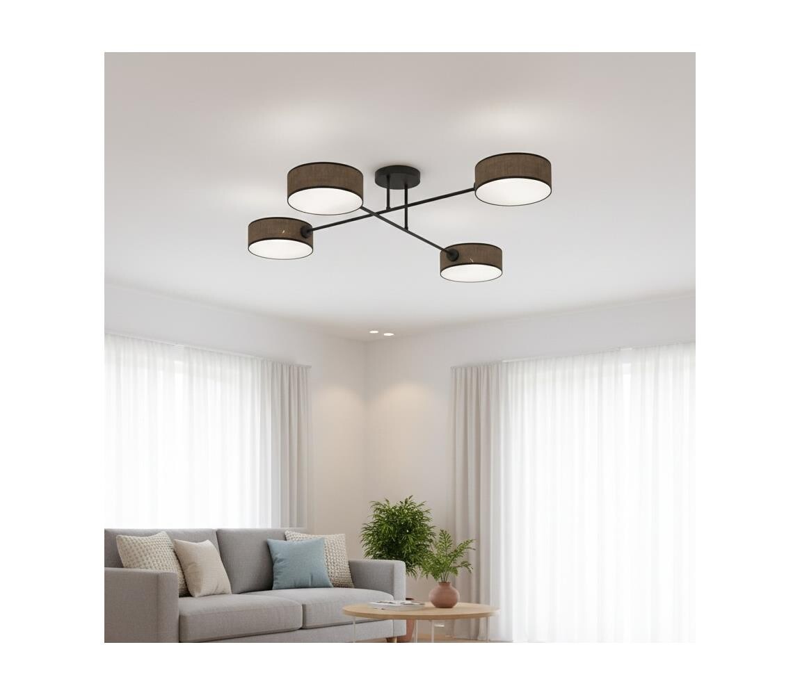 EMIBIG Přisazený lustr MAGA 4xE14/10W/230V hnědá 1569/4