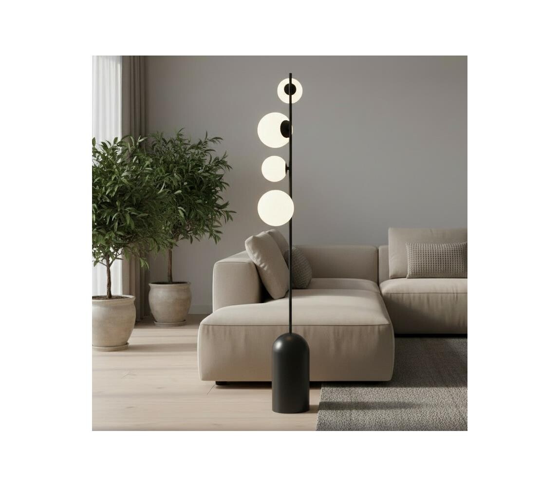 EMIBIG Stojací lampa ETNO 4xG9/8W/230V černá 1503/LP4