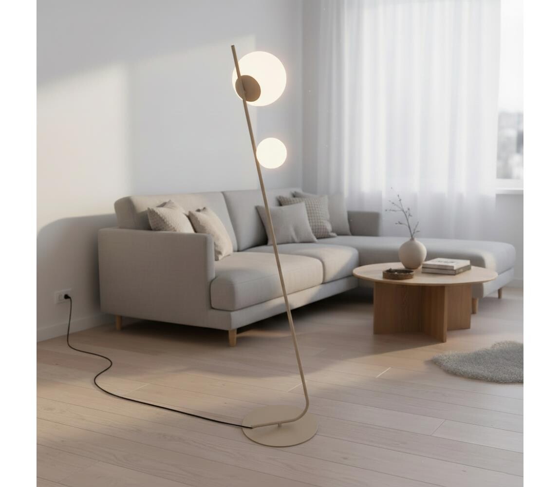 EMIBIG Stojací lampa TATU 2xG9/8W/230V béžová 1506/LP2