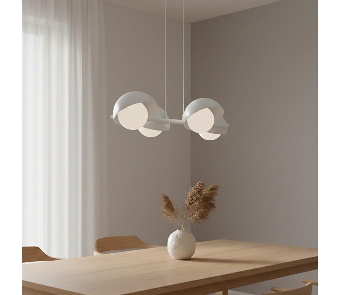 EMIBIG Lustr na lanku BOOM 4xG9/8W/230V bílá 1592/4