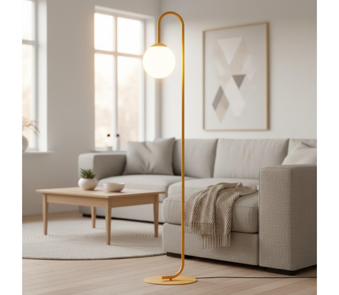 EMIBIG Stojací lampa FLOR 1xE14/10W/230V oranžová 1499/LP1