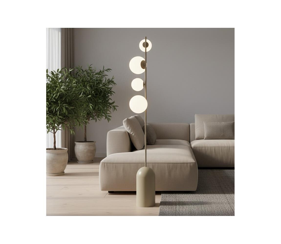 EMIBIG Stojací lampa ETNO 4xG9/8W/230V béžová 1501/LP4