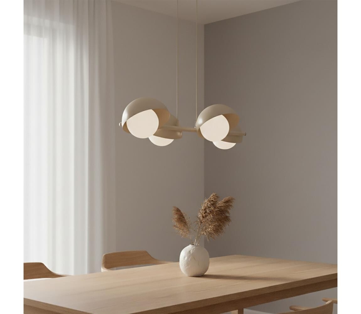 EMIBIG Lustr na lanku BOOM 4xG9/8W/230V béžová 1590/4