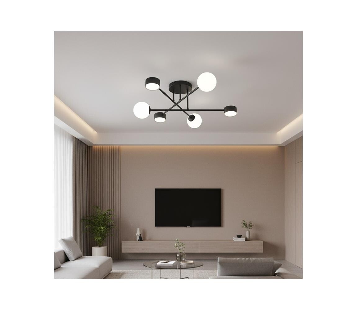 EMIBIG Přisazený lustr HOLON 3xG9/8W/230V + 3xGX53/12W černá 1558/6