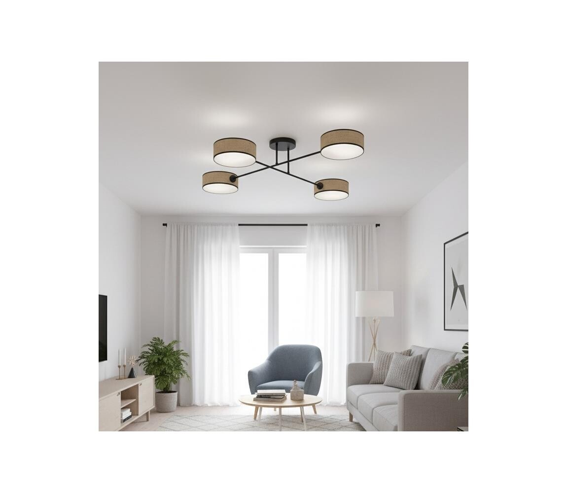 EMIBIG Přisazený lustr MAGA 4xE14/10W/230V béžová 1571/4