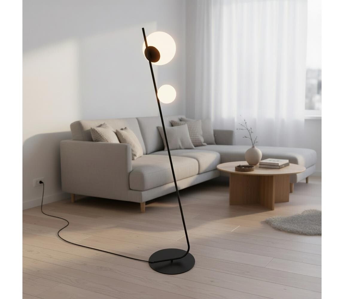 EMIBIG Stojací lampa TATU 2xG9/8W/230V černá 1504/LP2