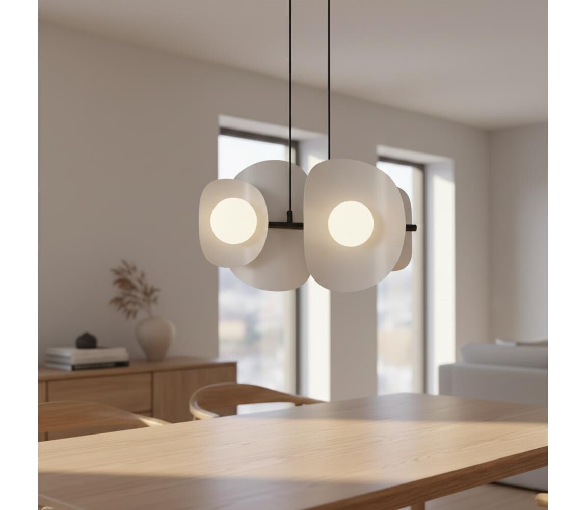 EMIBIG Lustr na lanku ELEMENTI 4xG9/8W/230V šedá 1494/4