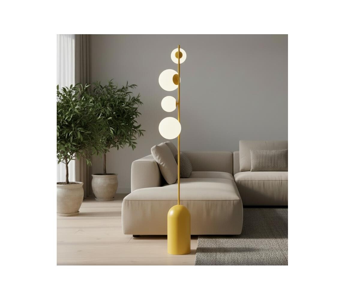 EMIBIG Stojací lampa ETNO 4xG9/8W/230V oranžová 1502/LP4