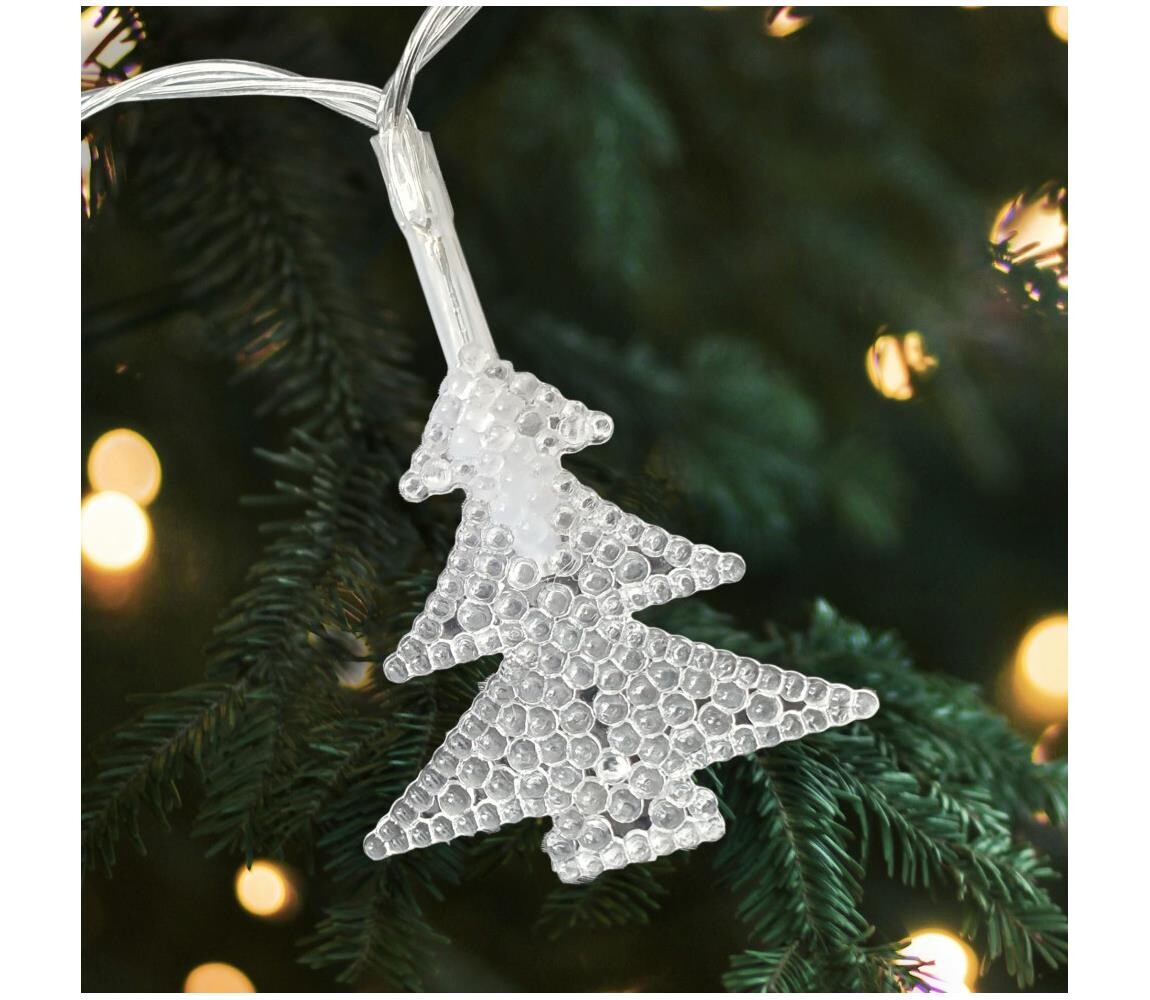 LED Vánoční venkovní řetěz 20xLED/2xAA 2,2 m IP44 multicolor stromečky 028 0000620