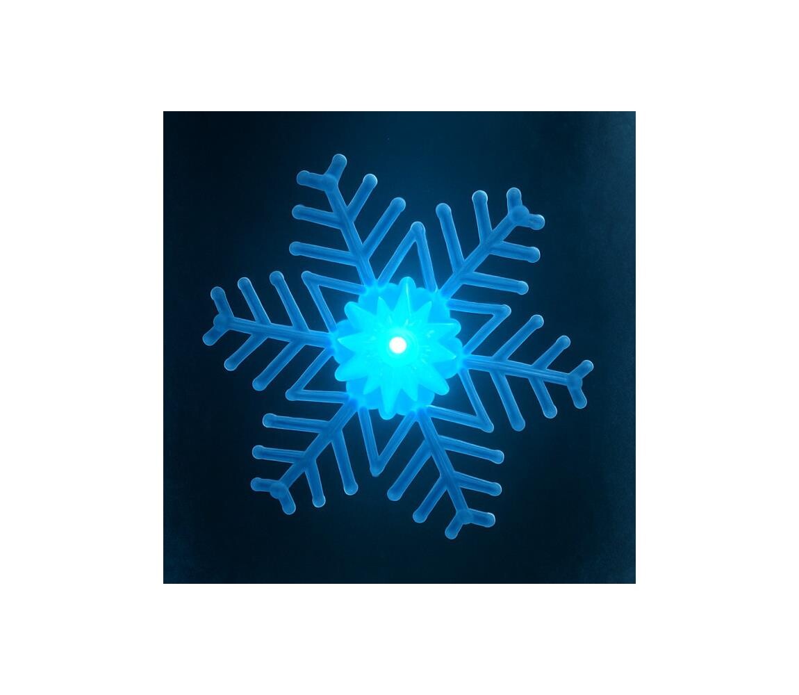 LED RGB Vánoční dekorace s přísavkou LED/3xLR44 vločka 028 0000633