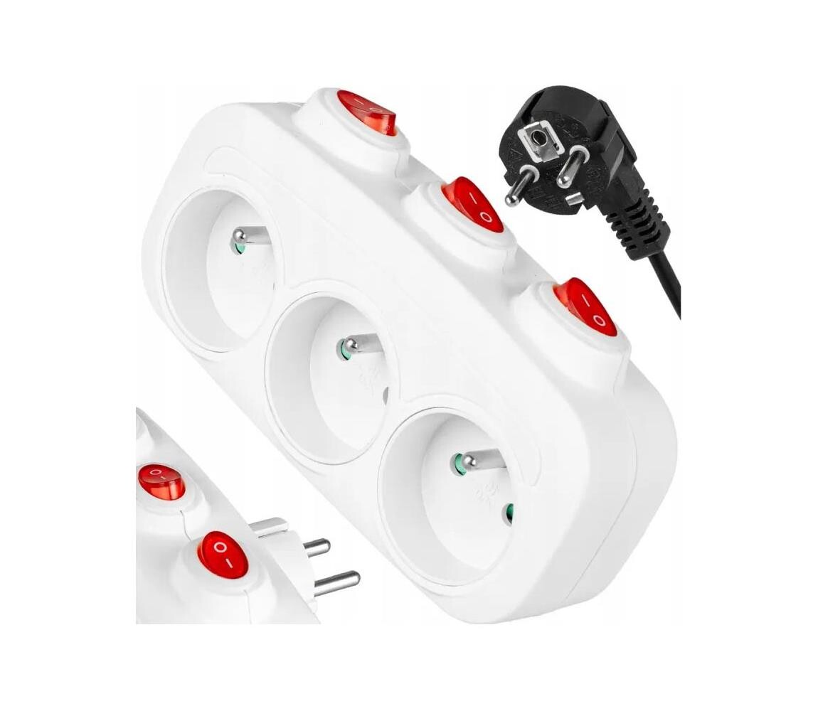 Vayox Rozbočovací zásuvka s vypínači 3Z BX14692