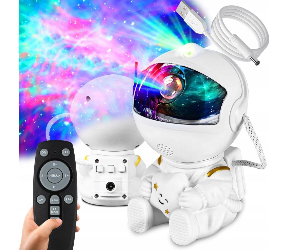 SmartLED LED RGB Projektor LED/5W/5V astronaut + dálkové ovládání 8088