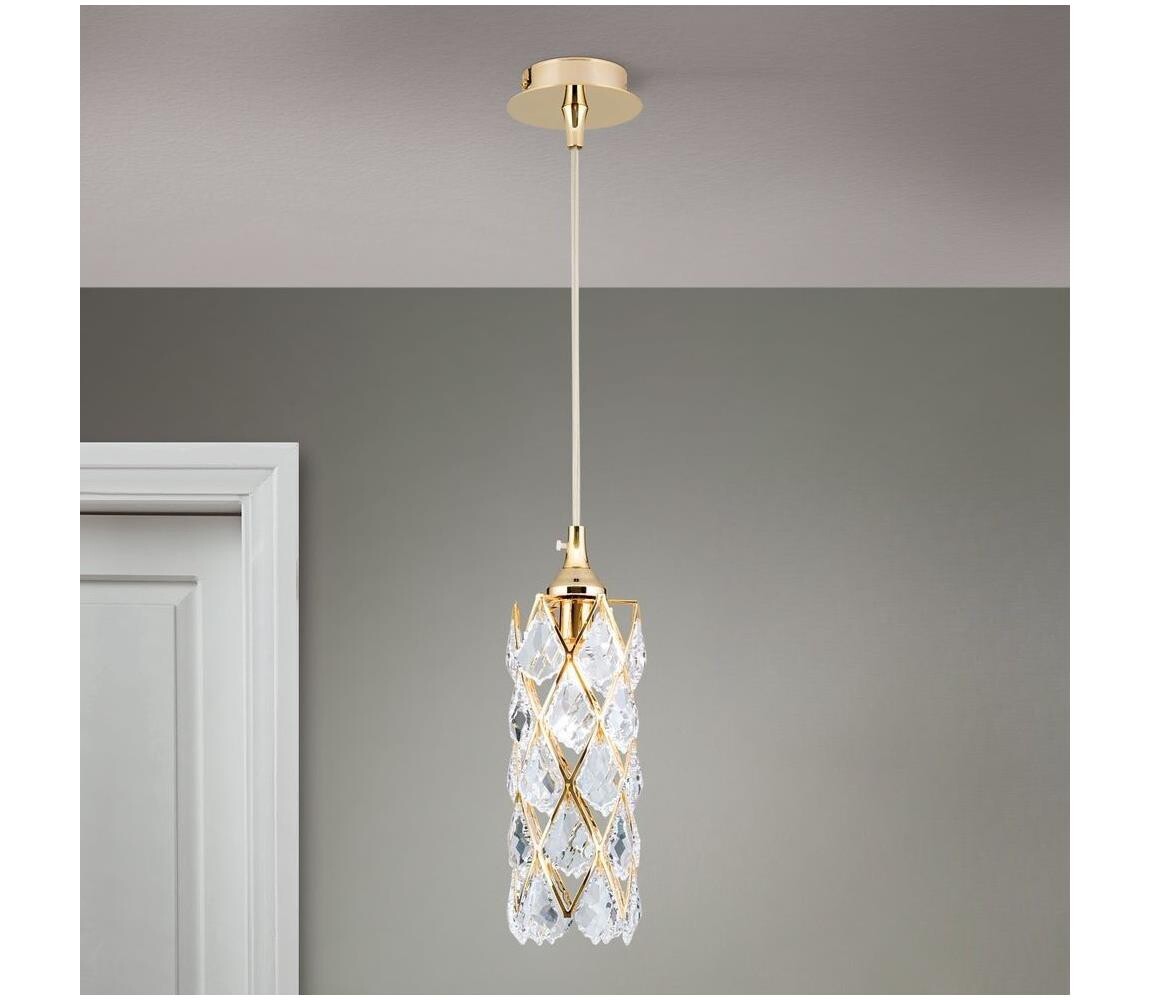 Orion - Lustr na lanku RITA 1xG9/40W/230V zlatá HL 6-1549/1 gold