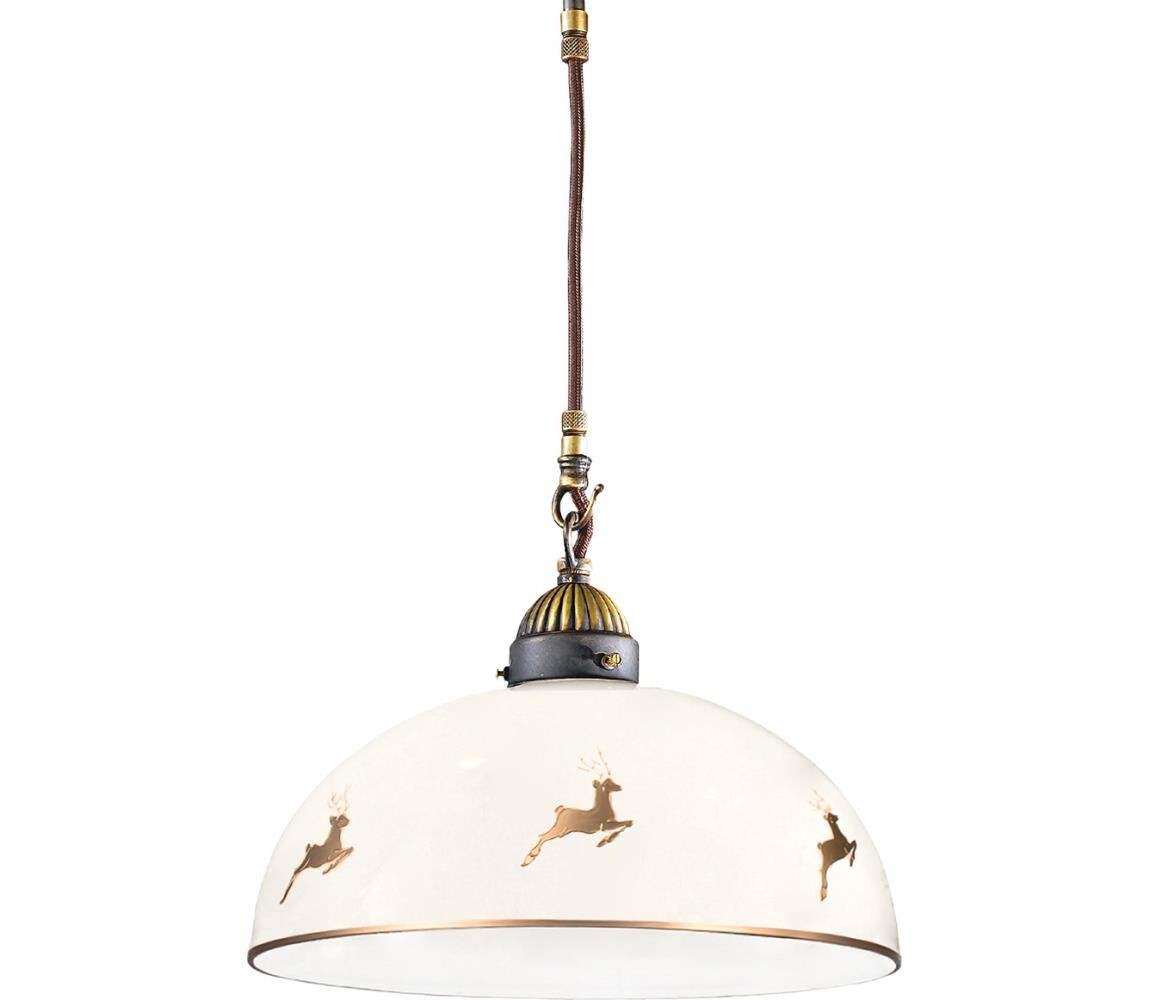 Kolarz 731.30.151-Lustr na lanku NONNA 1xE27/75W/230V pr. 30 cm jeleni rose gold 731.30.151