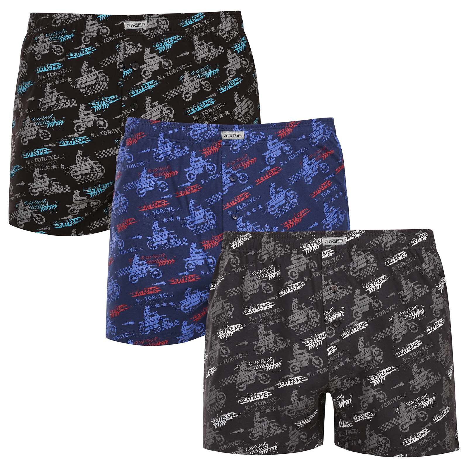 3PACK pánské trenky Andrie vícebarevné (PS 5844) L, trenýrky