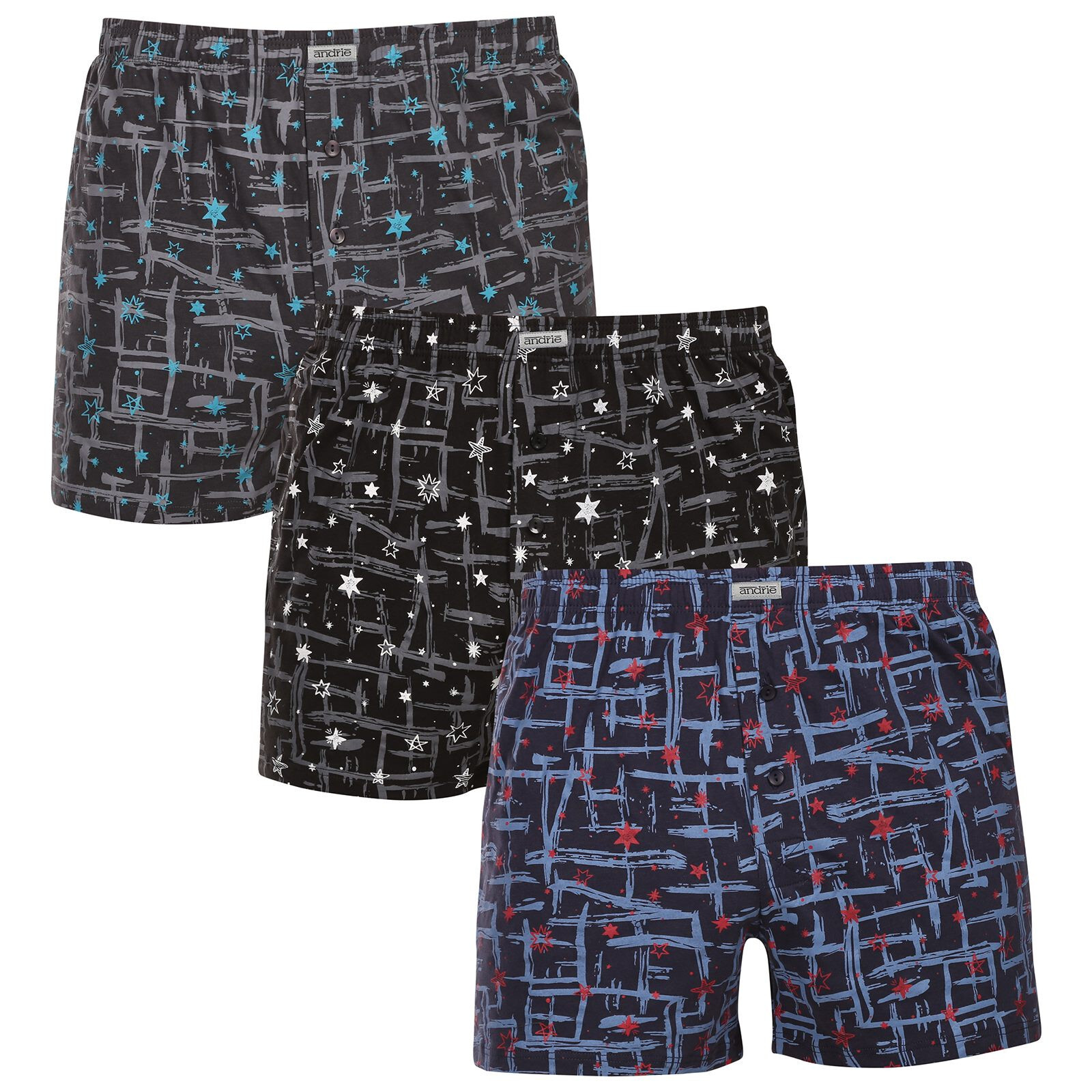 3PACK pánské trenky Andrie vícebarevné (PS 5925) L, trenýrky