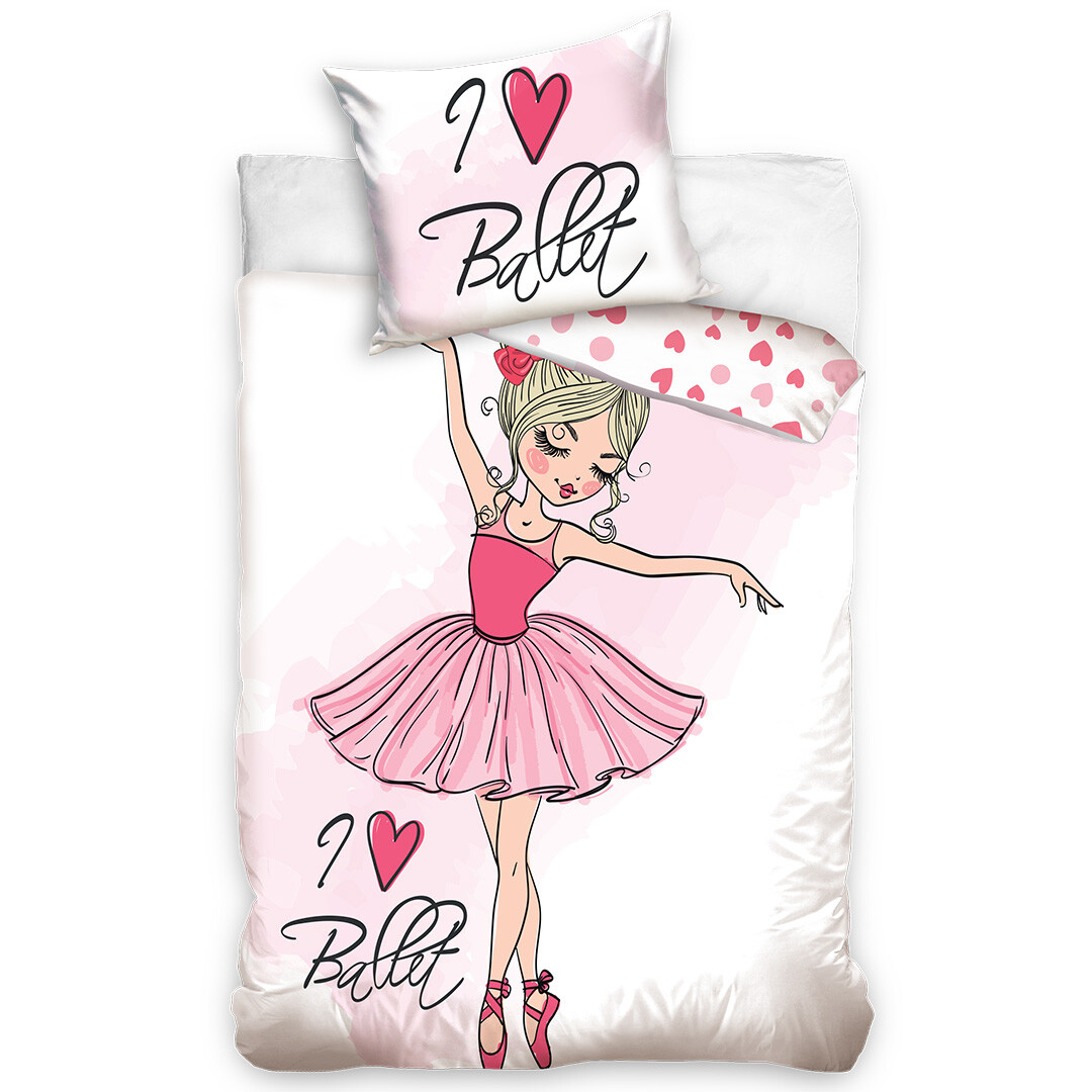 TipTrade Bavlněné povlečení 140x200 + 70x90 cm - Baletka