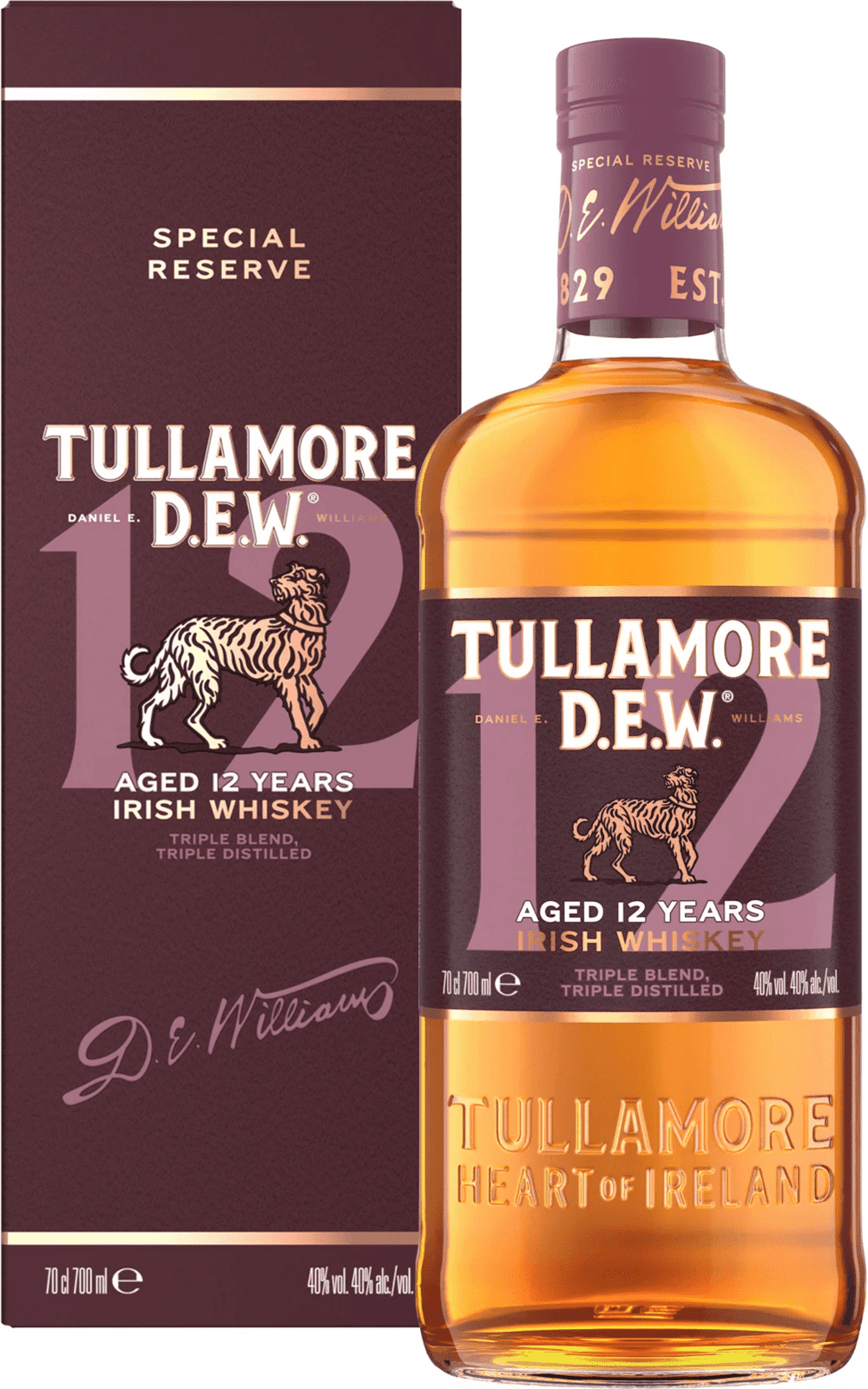 Tullamore D.E.W. 12 YO 40% 0,7l v dárkové krabici