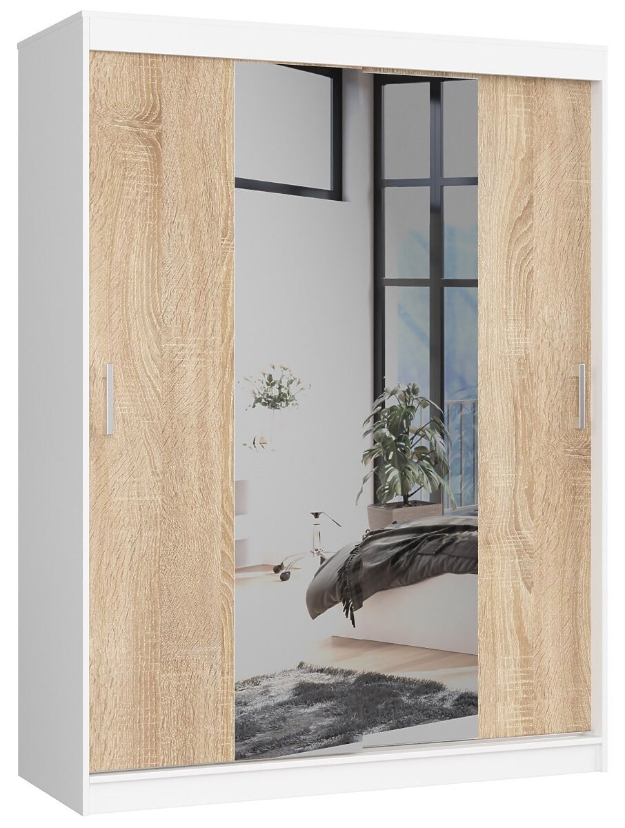 POSUVNÁ SKŘÍŇ 150 cm CLP BÍLÁ / SONOMA