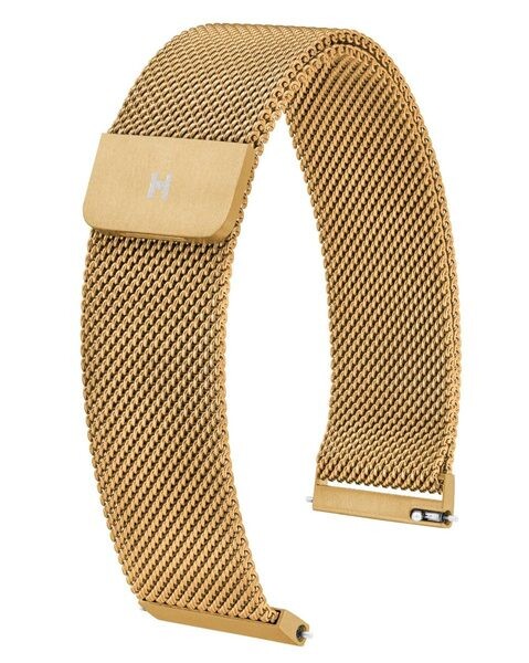 Řemínek Hirsch Milanaise - zlatý - 20 mm