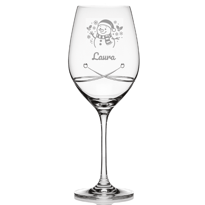 Dekorant Vánoční sklenice na víno Kiss 360 ml 1KS