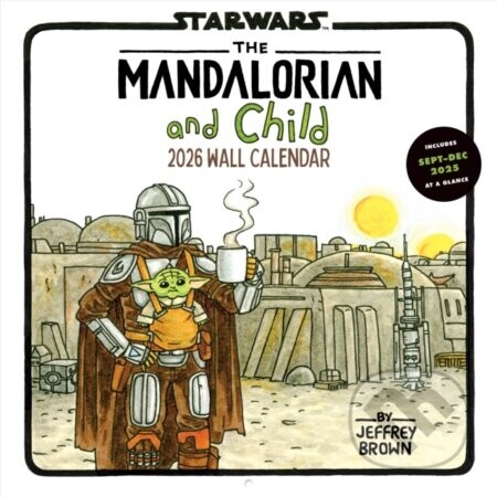 Star Wars The Mandalorian and Child 2026 Wall Calendar - Jeffrey Brown