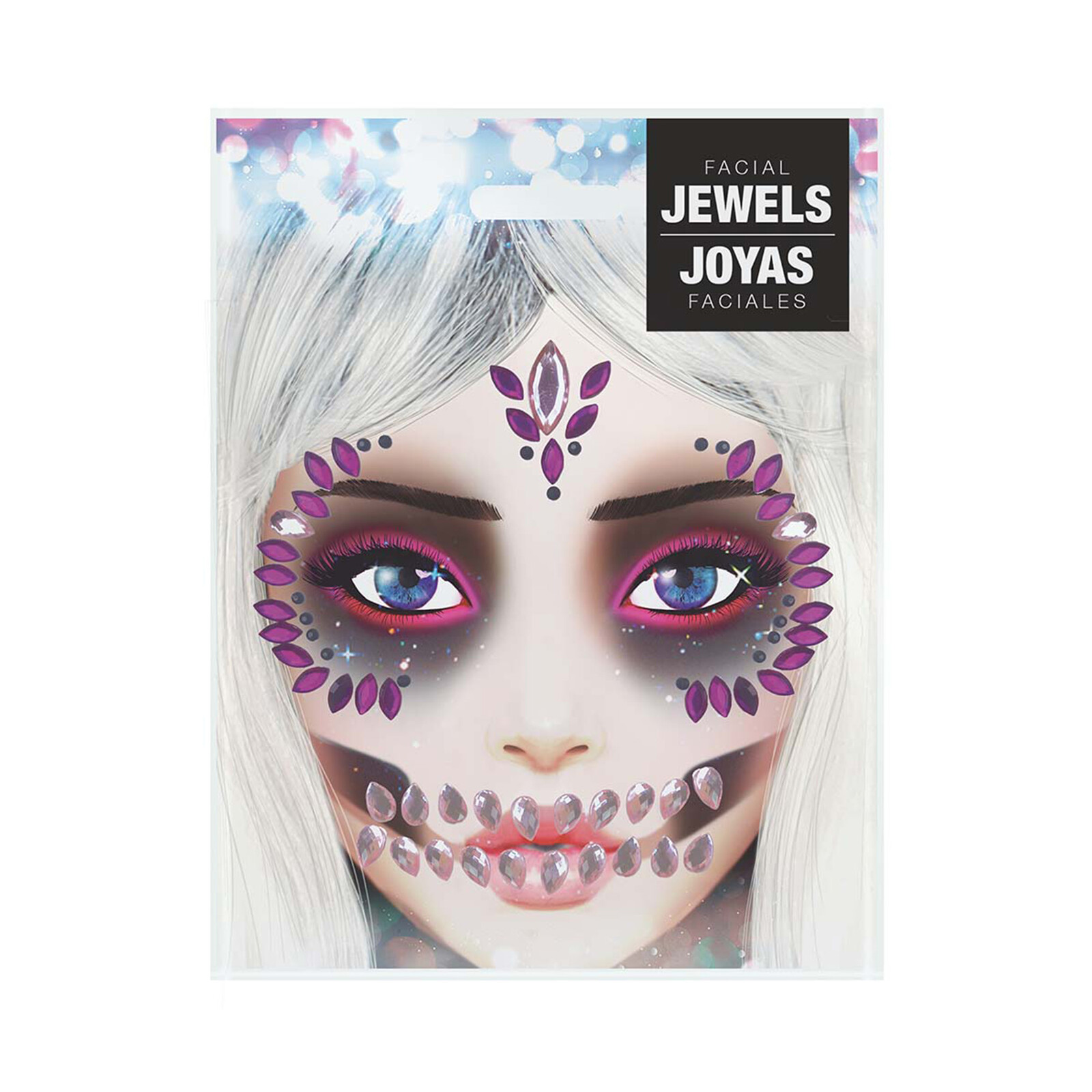 Kamínky na obličej Fialová lebka Albi