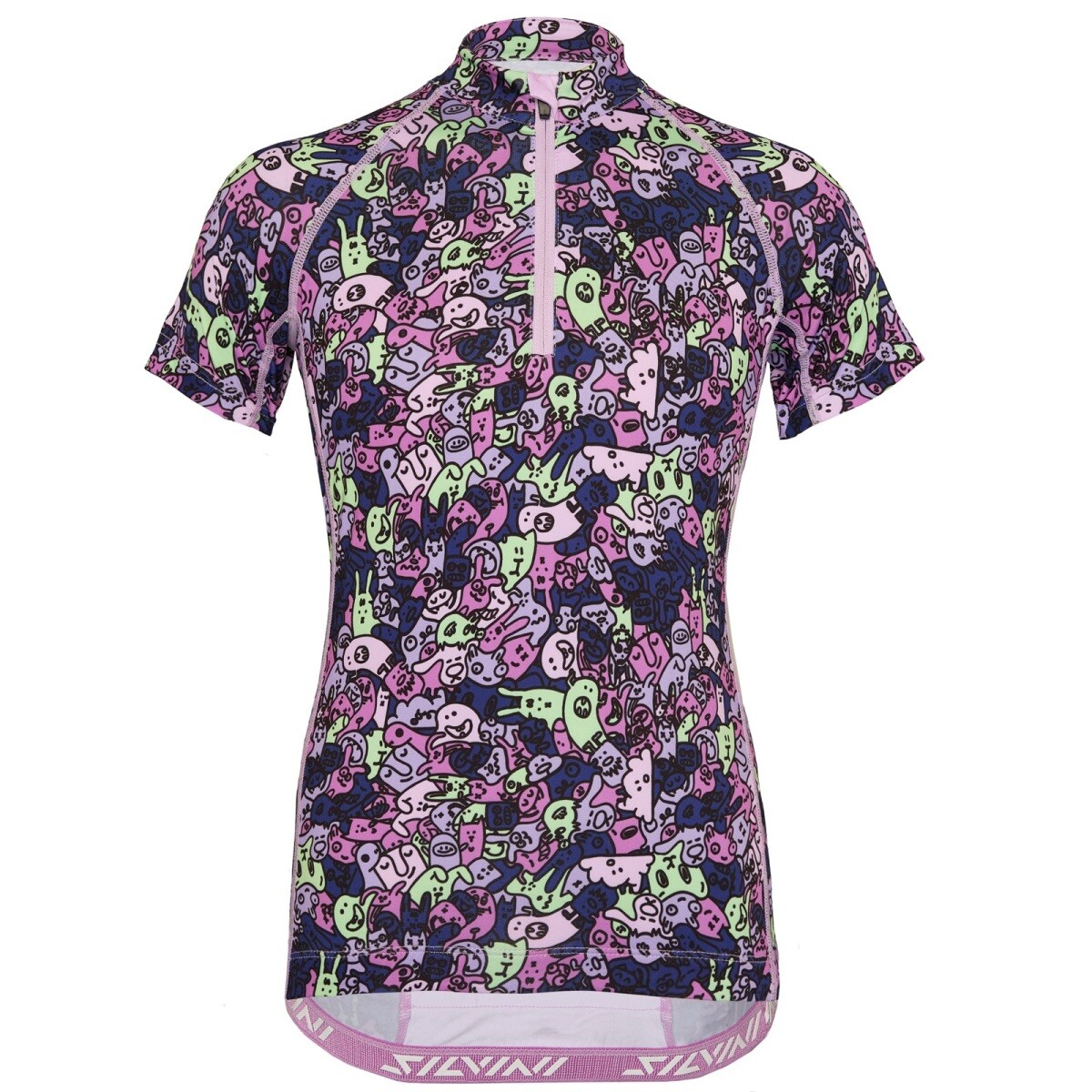 Dětský cyklistický dres silvini scrivia růžová/černá 122-128