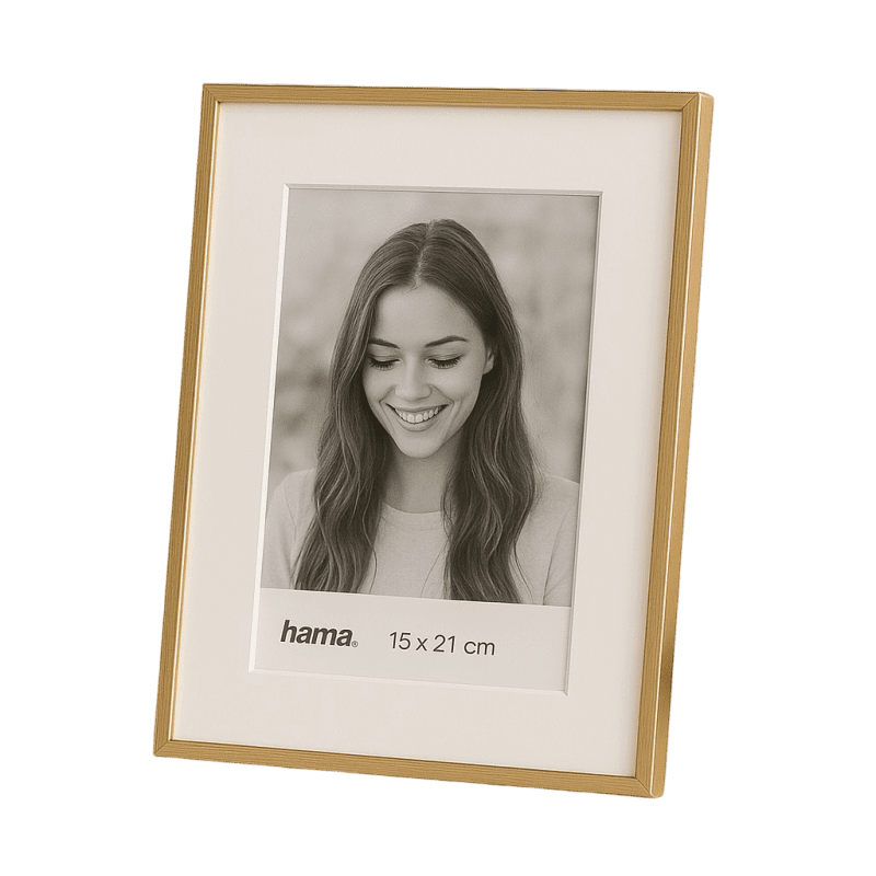 HAMA SASSY  rám 15x21 s paspartou 10x15,  Zlatá
