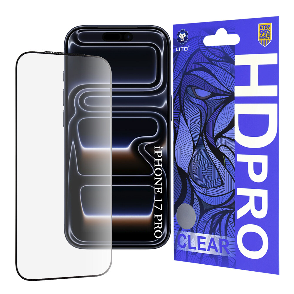 Lito HD Pro Clear pro iPhone 17 Pro černý