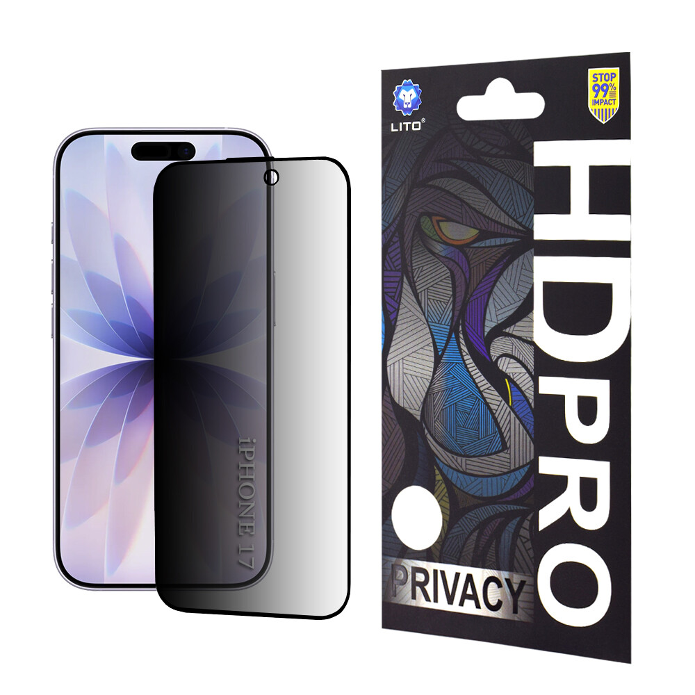 Lito HD Pro Privacy pro iPhone 17 iPhone 16 Pro černá