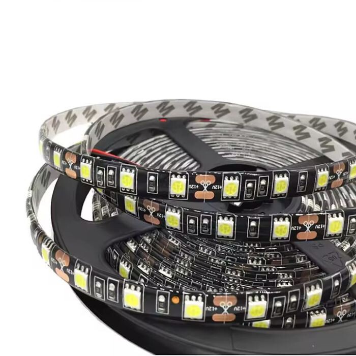 LED pásek 12V 10mm bílá 10000K, 60x 5050/m, IP65,černý podk,cívka 5m