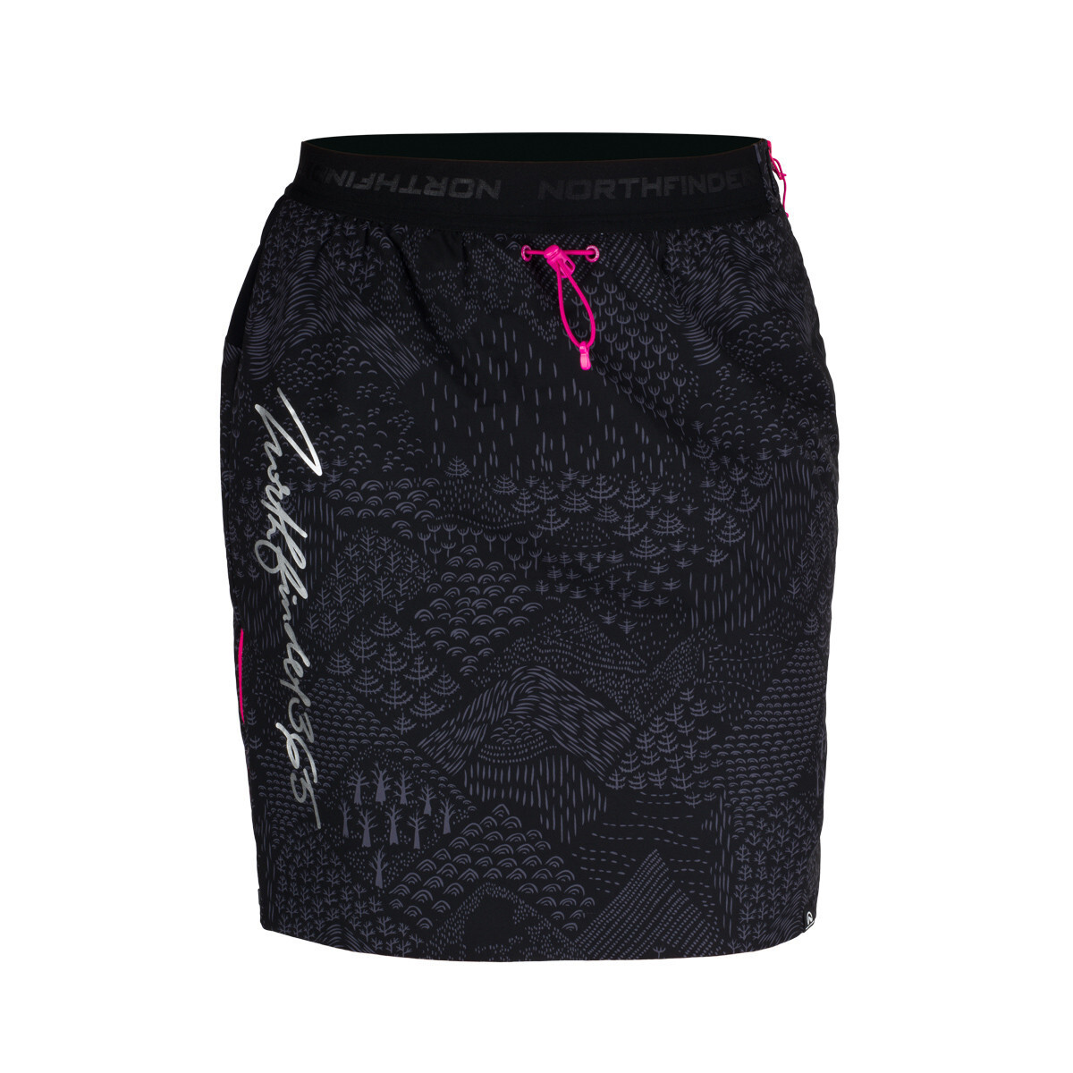 Northfinder JARABA 3 dámská sukně black print SU-45603SKP-384 Velikost: S 8584153433523