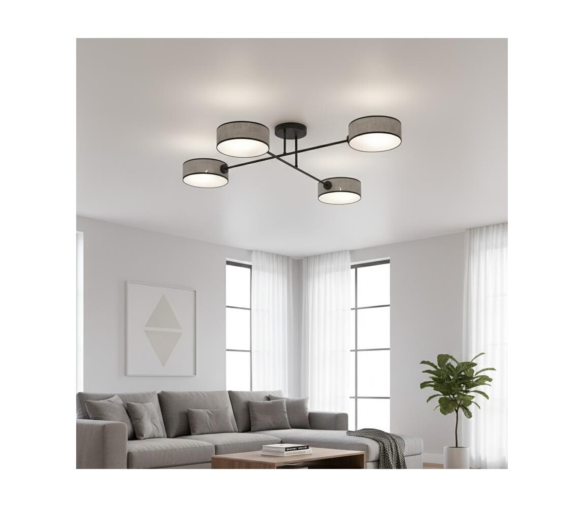 EMIBIG Přisazený lustr MAGA 4xE14/10W/230V šedá 1570/4