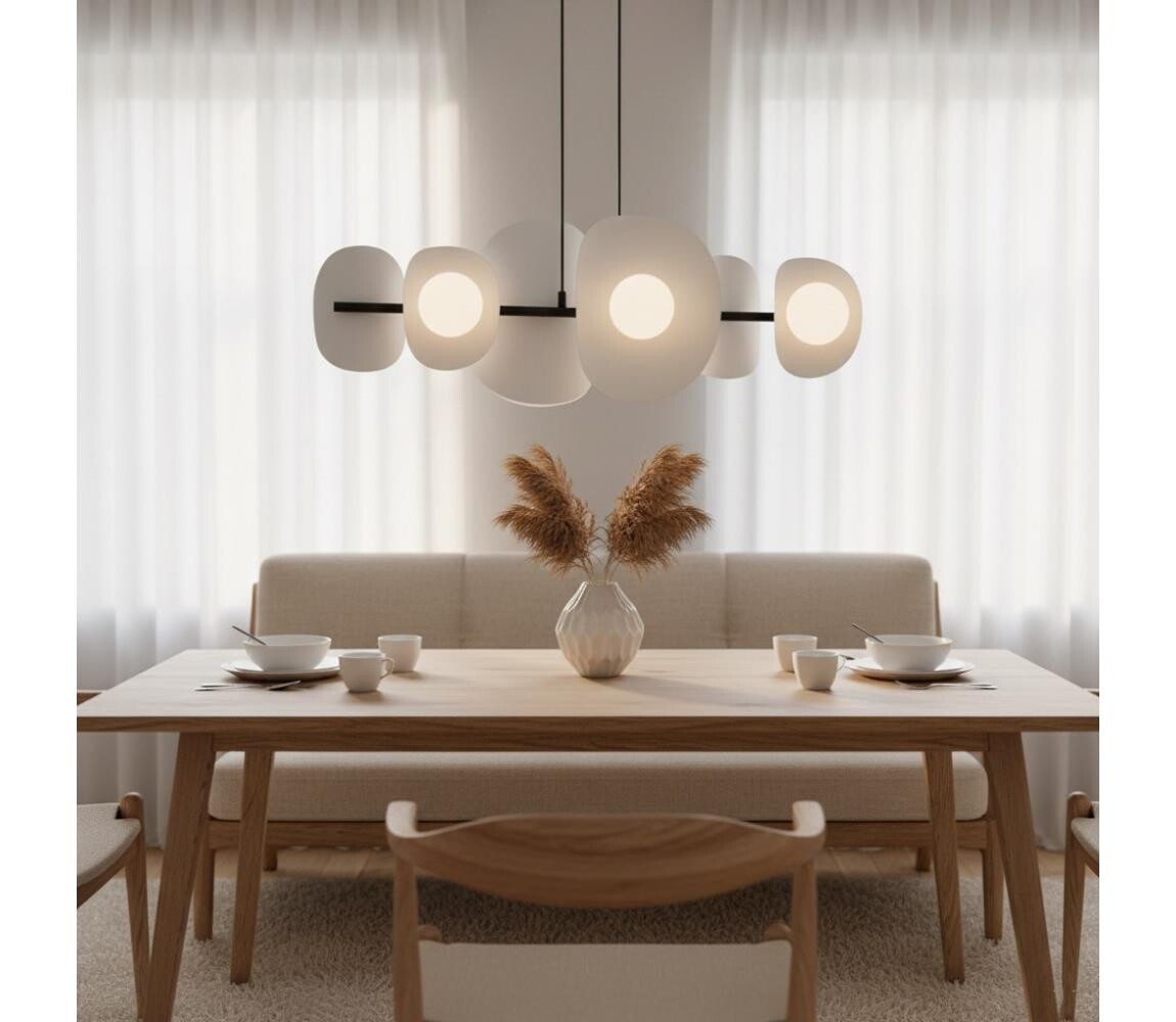 EMIBIG Lustr na lanku ELEMENTI 6xG9/8W/230V šedá 1494/6