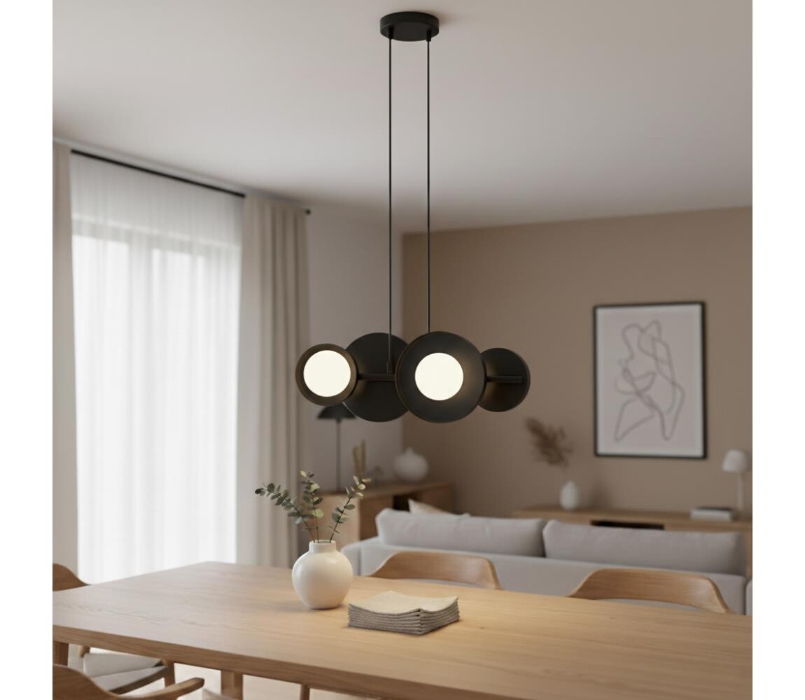 EMIBIG Lustr na lanku MODEL 4xG9/8W/230V černá 1486/4