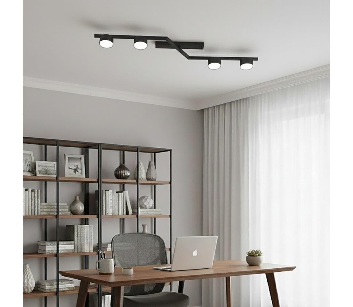 EMIBIG Stropní svítidlo SKAN 4xGX53/12W/230V černá 1574/4