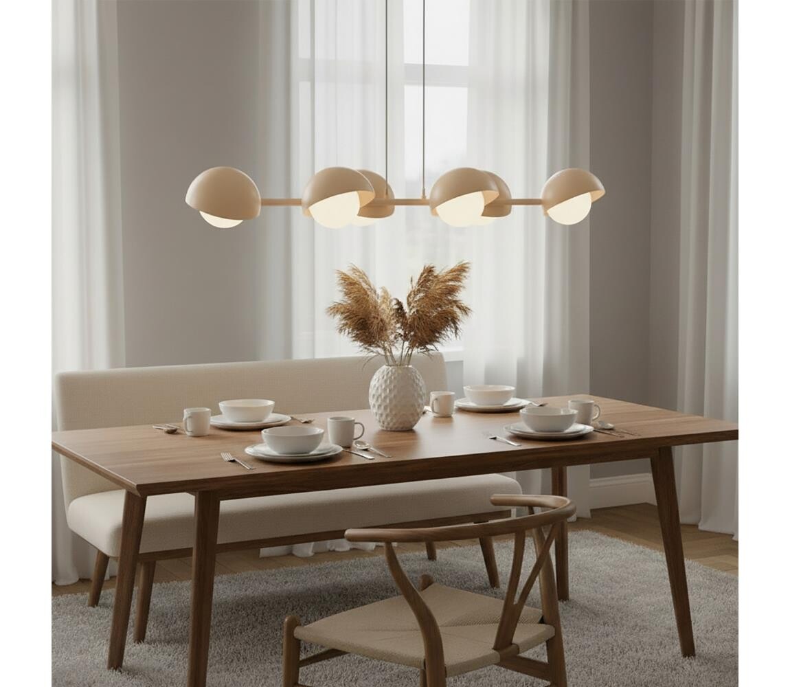 EMIBIG Lustr na lanku BOOM 6xG9/8W/230V béžová 1590/6