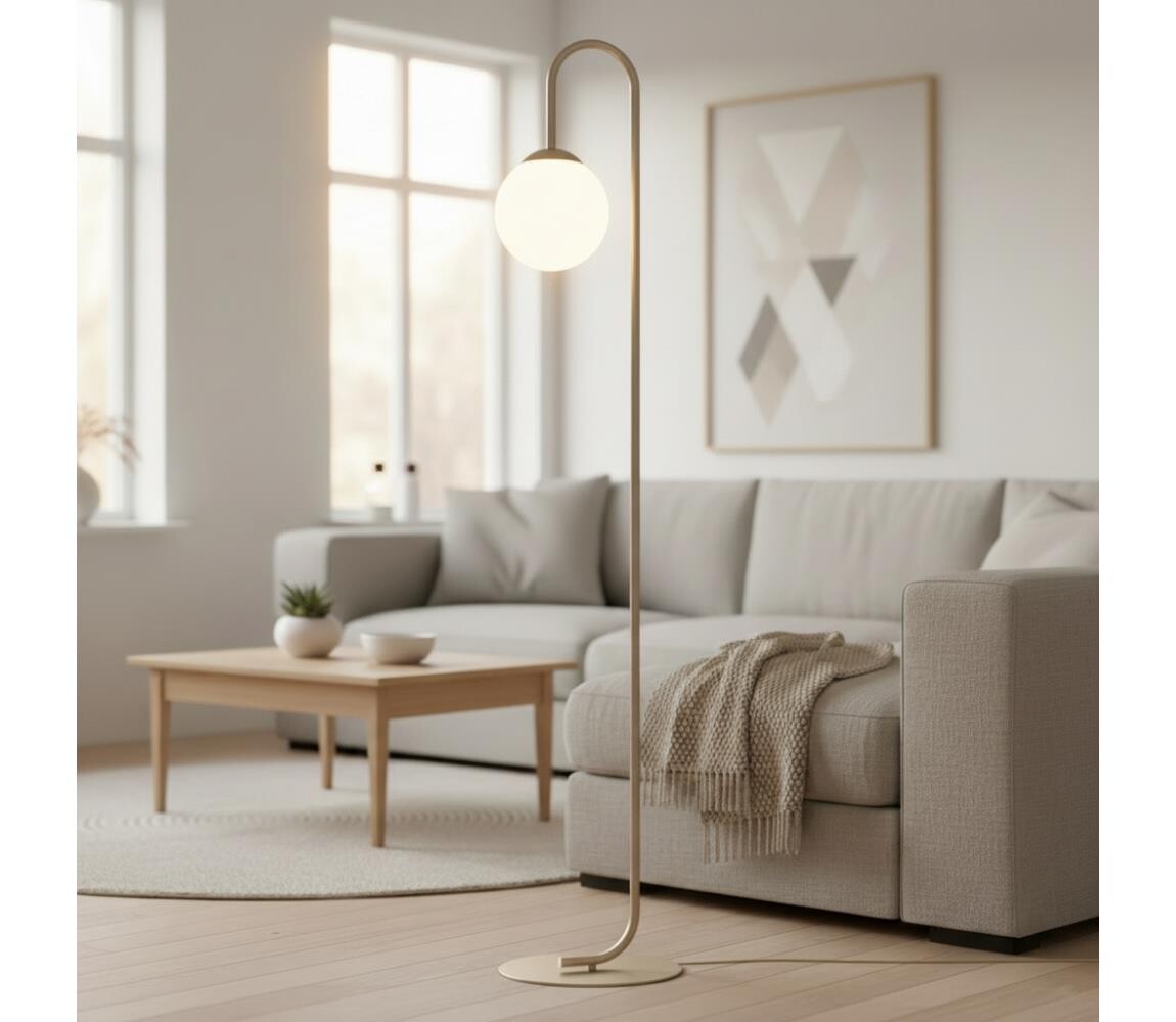 EMIBIG Stojací lampa FLOR 1xE14/10W/230V béžová 1497/LP1