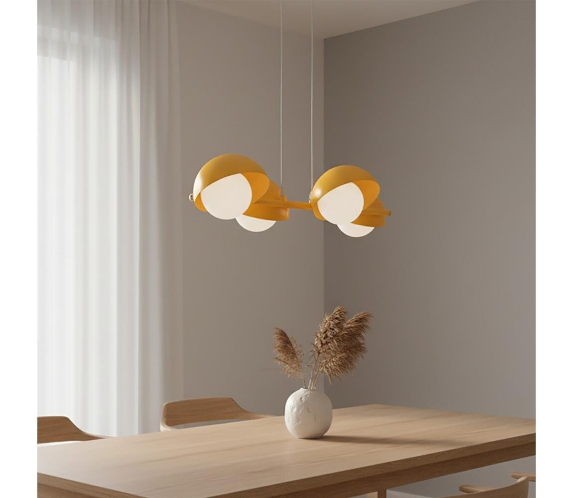 EMIBIG Lustr na lanku BOOM 4xG9/8W/230V oranžová 1591/4