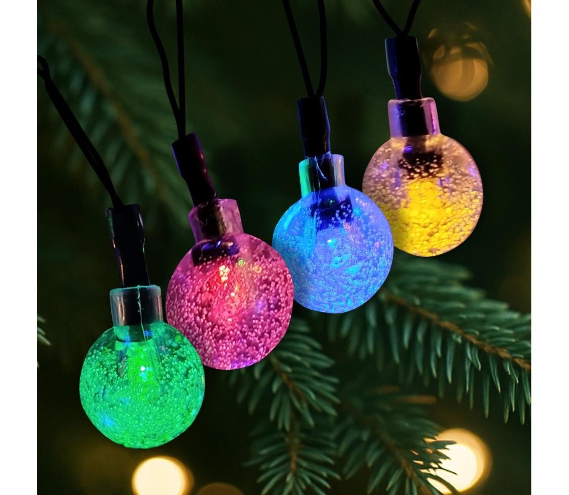 LED Vánoční venkovní řetěz 20xLED/2xAA 2,2 m IP44 multicolor 028 0000624